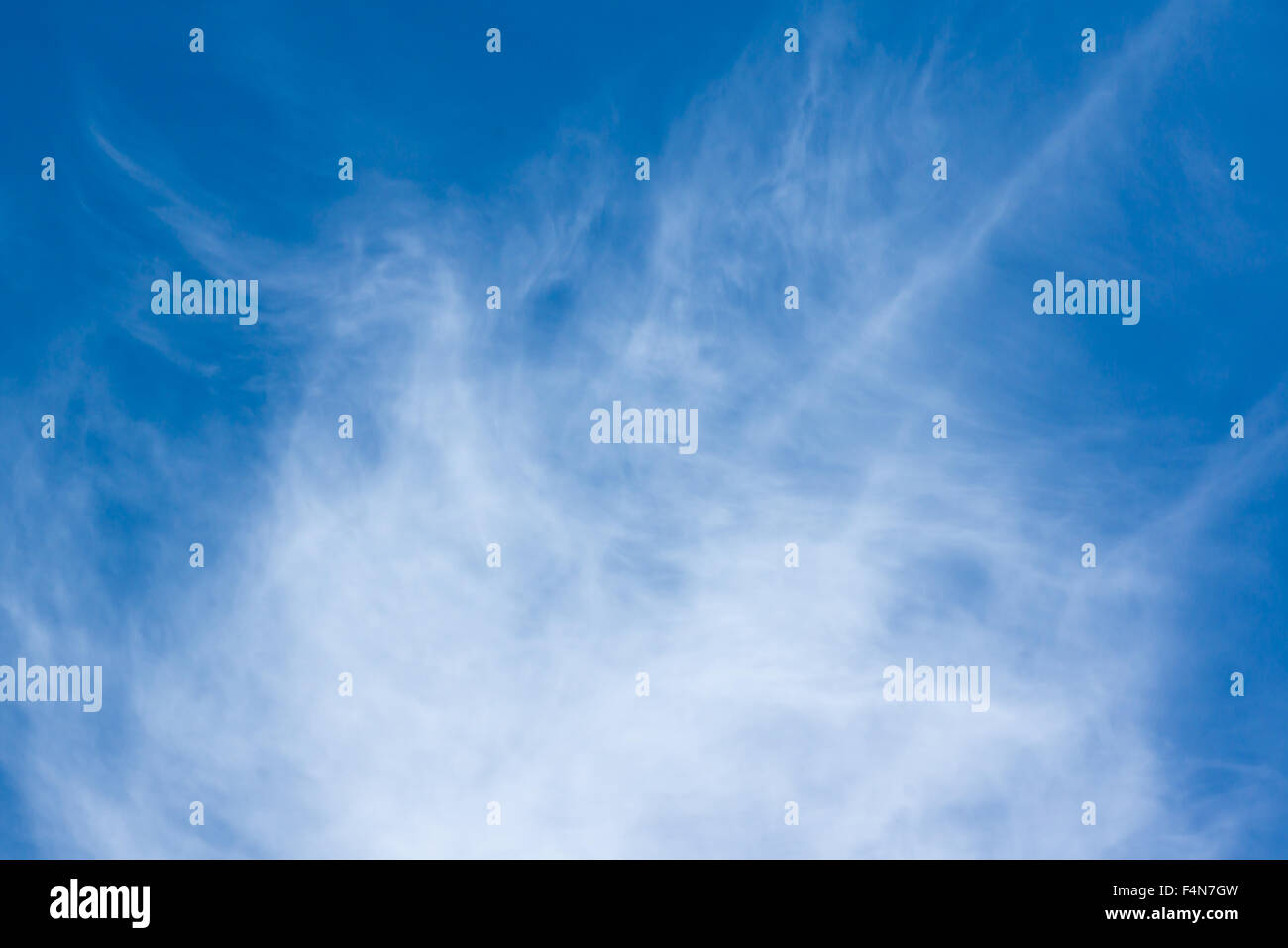 the blue sky with the white clouds floating on it Stock Photo - Alamy