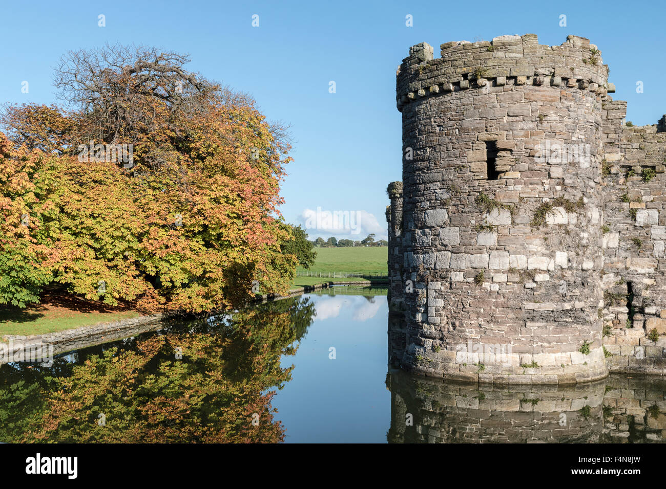Beaumaris Castle in Autumn, Anglesey Stock Photo