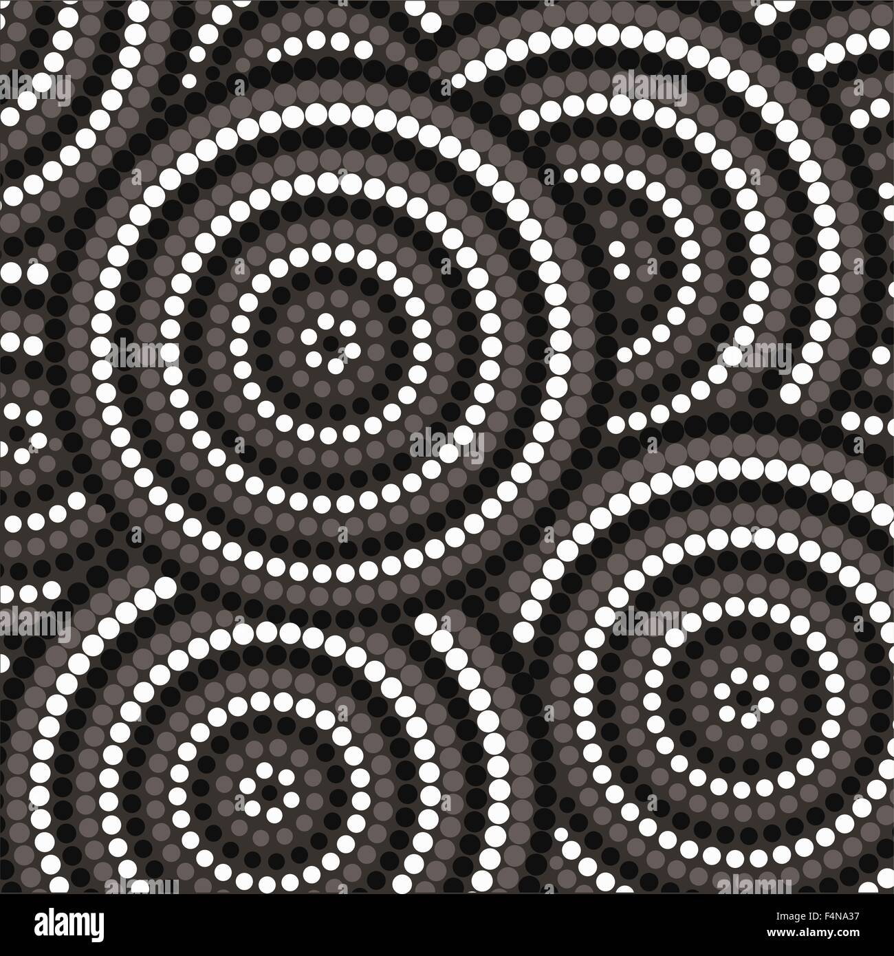 Abstract Aboriginal dot painting in vector format Stock Vector Image