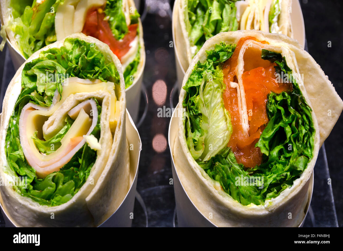 tortillas with lettuce and tomato Stock Photo Alamy