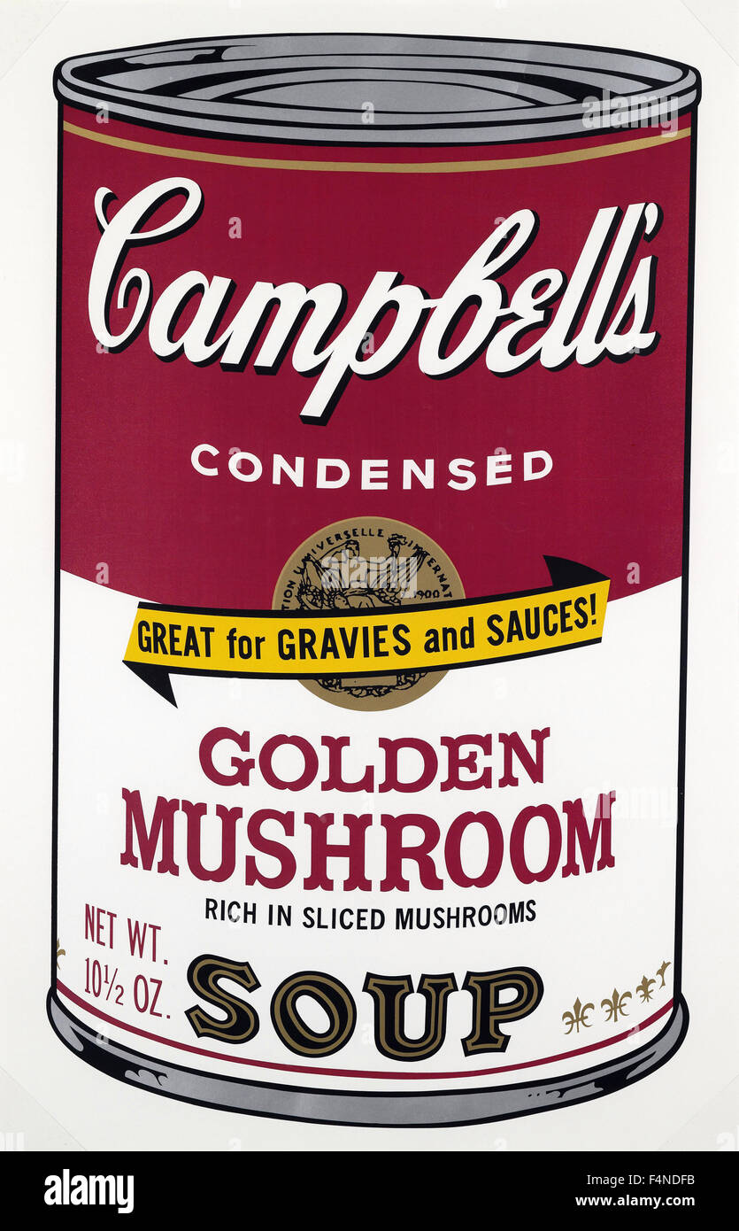 Andy Warhol - Campbell's Soup II (Golden Mushroom) Stock Photo