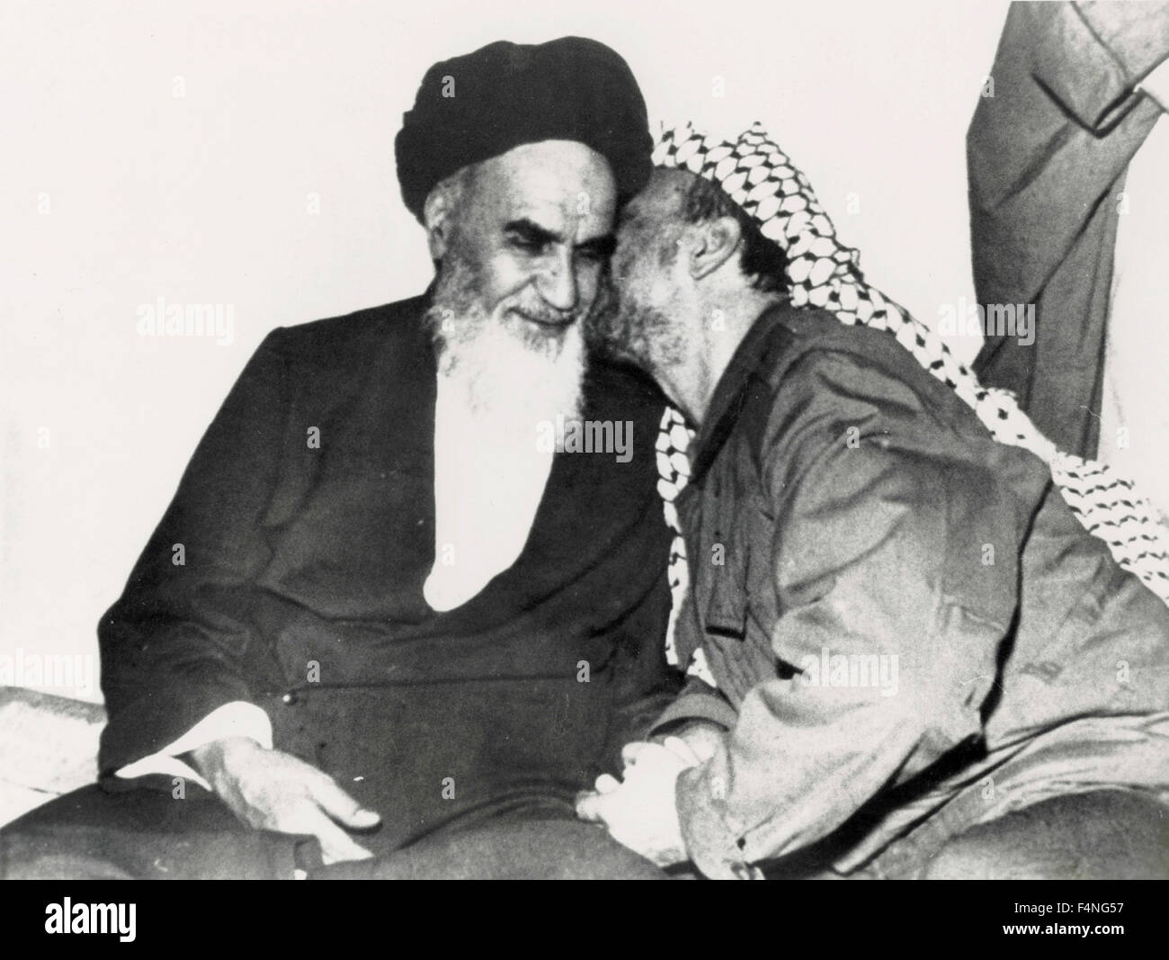 Khomeini and Arafat, political, Iran and Palestine Stock Photo