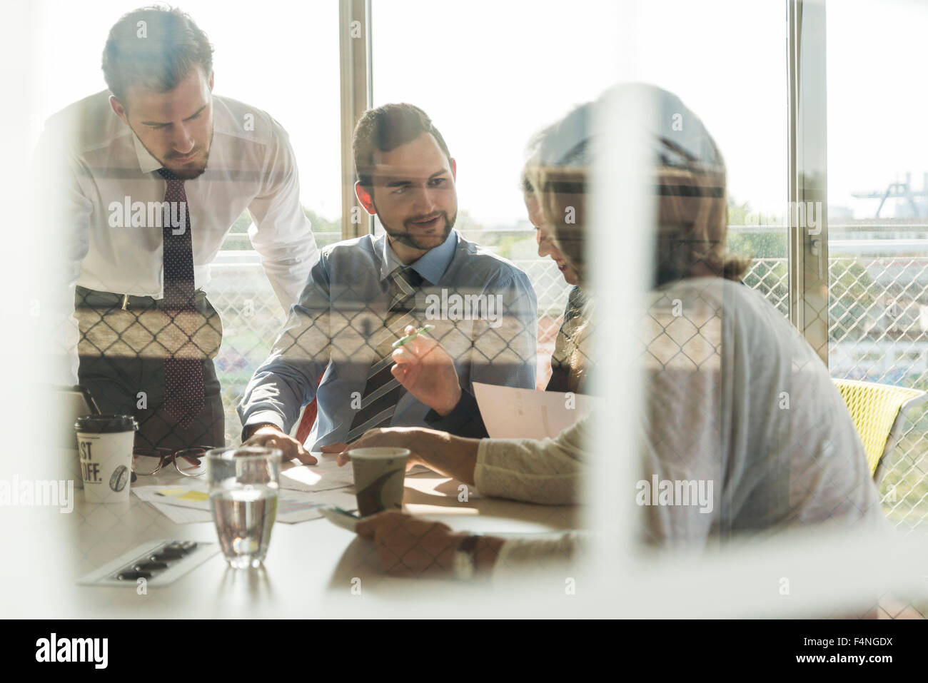 Business people having a meeting in conference room Stock Photo