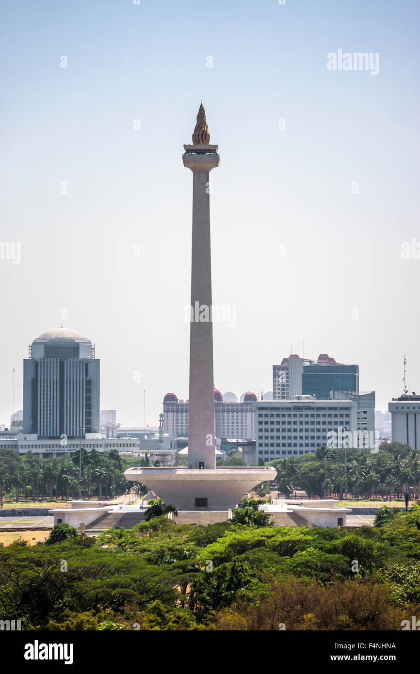 Indonesia, Jakarta, Merdeka Square, Natinal Monument Monas Stock Photo