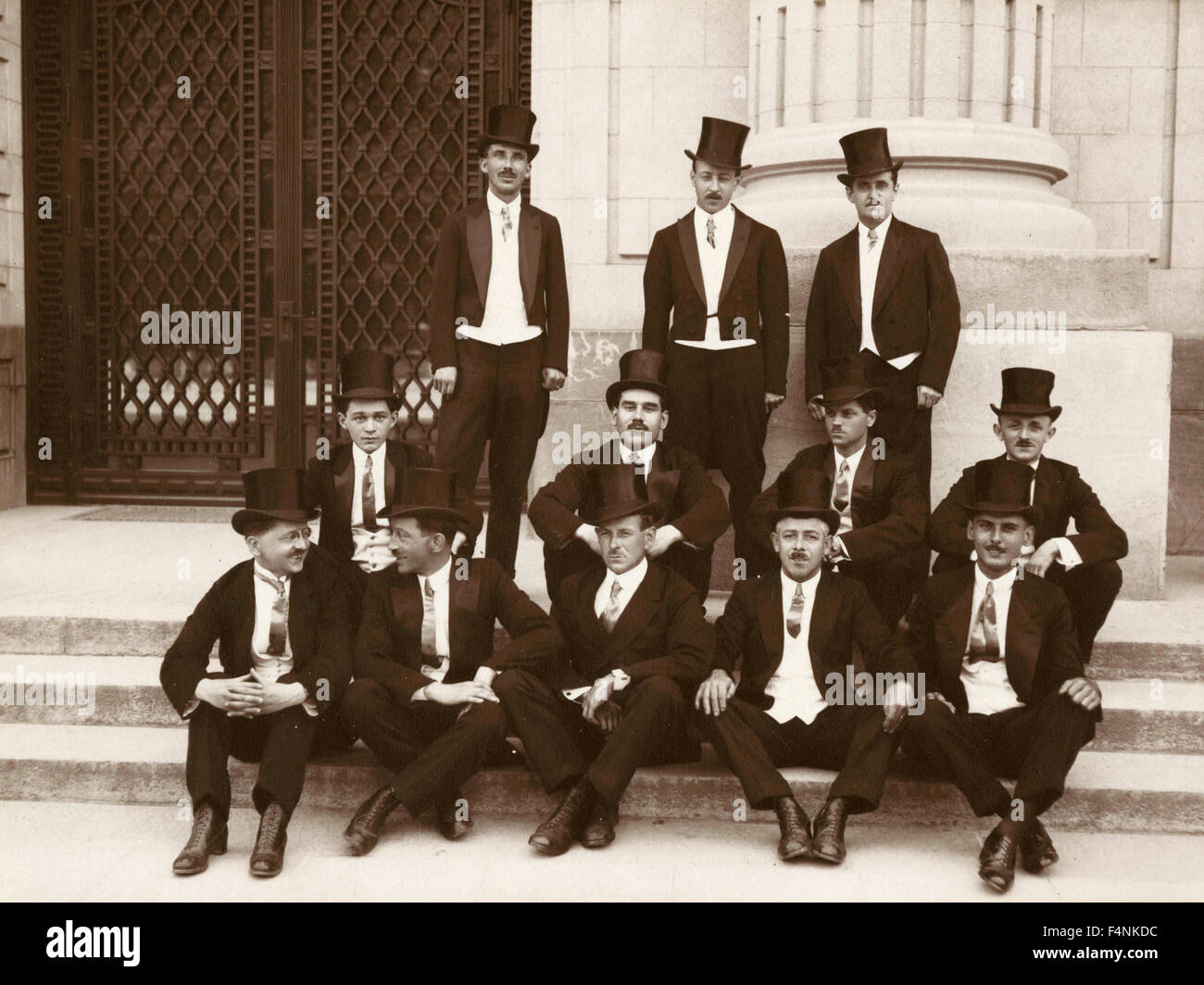 A dozen men in tails and top hats, Geneva, Switzerland Stock Photo - Alamy