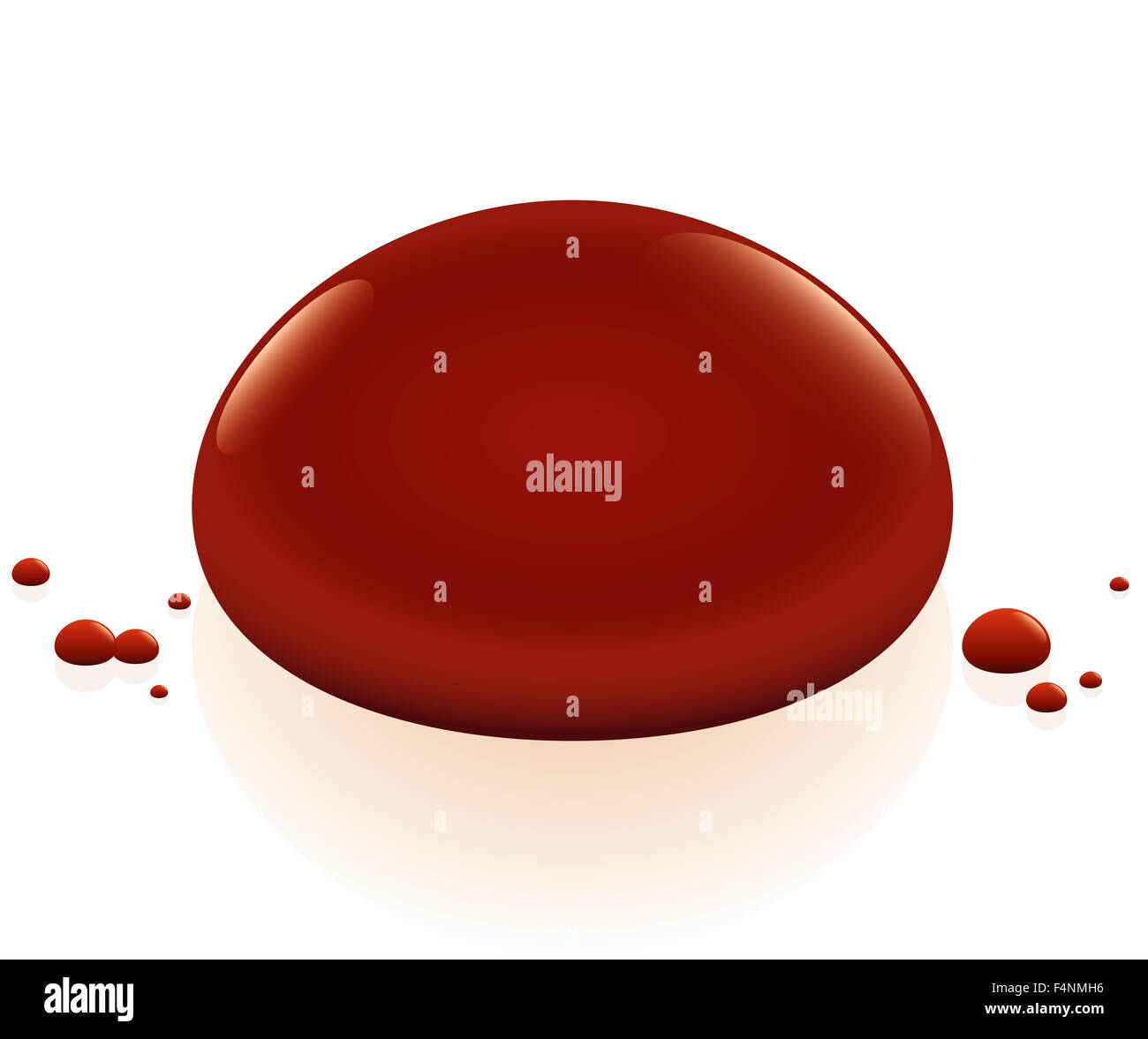 Blood drop. Isolated vector illustration over white background. Stock Photo