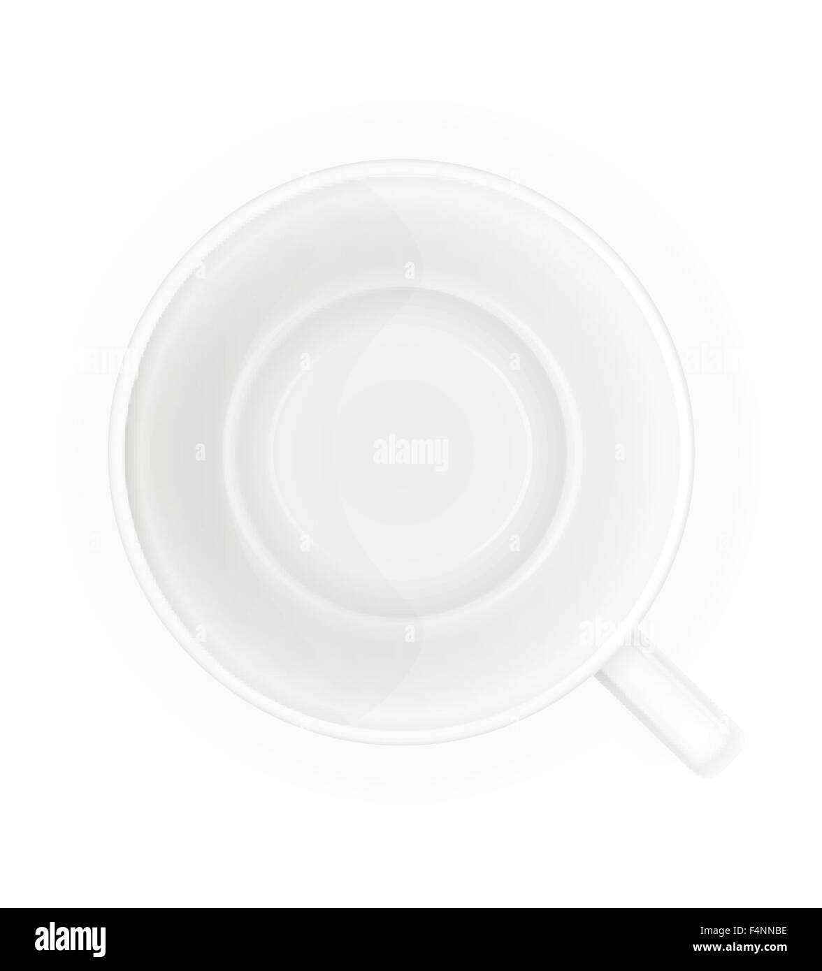 porcelain cup top view vector illustration isolated on white background Stock Vector Image & Art