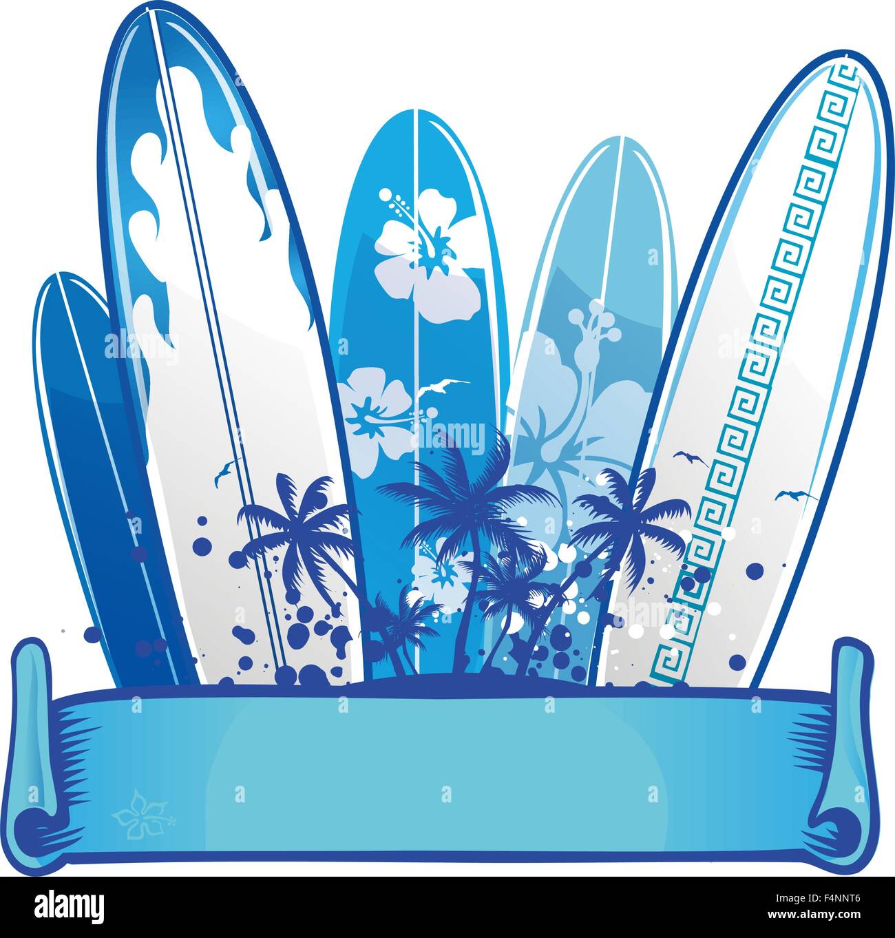 surfboard background 2 Stock Vector