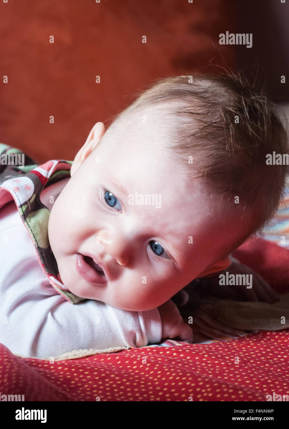 Cute caucasian baby girl portrait. Beauty and fashion Stock Photo - Alamy