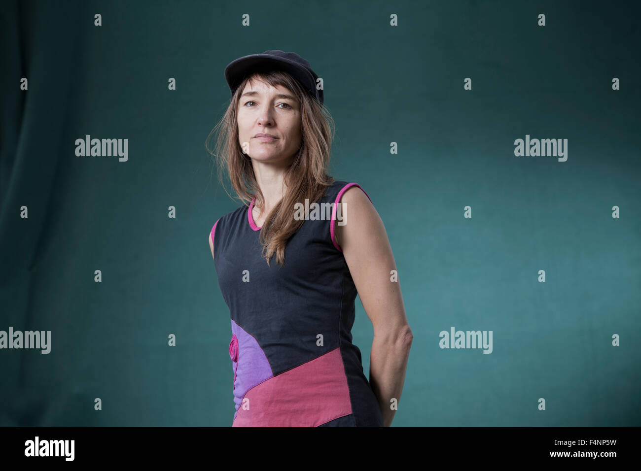 Emily Woof, the English actress and author, at the Edinburgh International Book Festival 2015. Scotland. 29th August 2015 Stock Photo