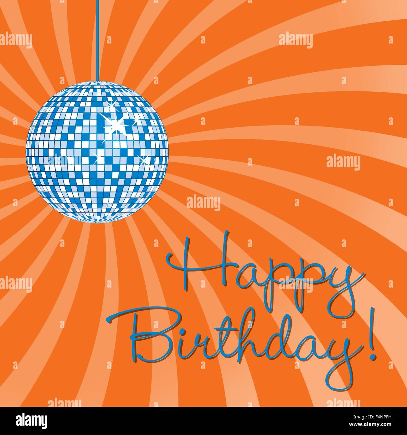 Disco Ball Happy Birthday Card High Resolution Stock Photography And Images Alamy