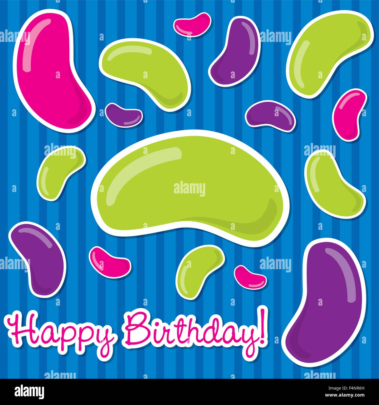 Happy Birthday jelly bean card in vector format Stock Vector Image