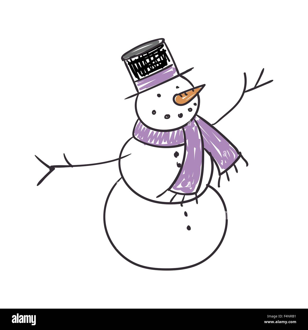 Snowman drawing hi-res stock photography and images - Alamy