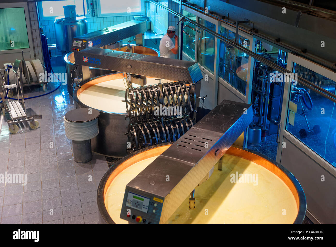 GRUYERE, SWITZERLAND DECEMBER 31, 2014 Famous cheese factory in the