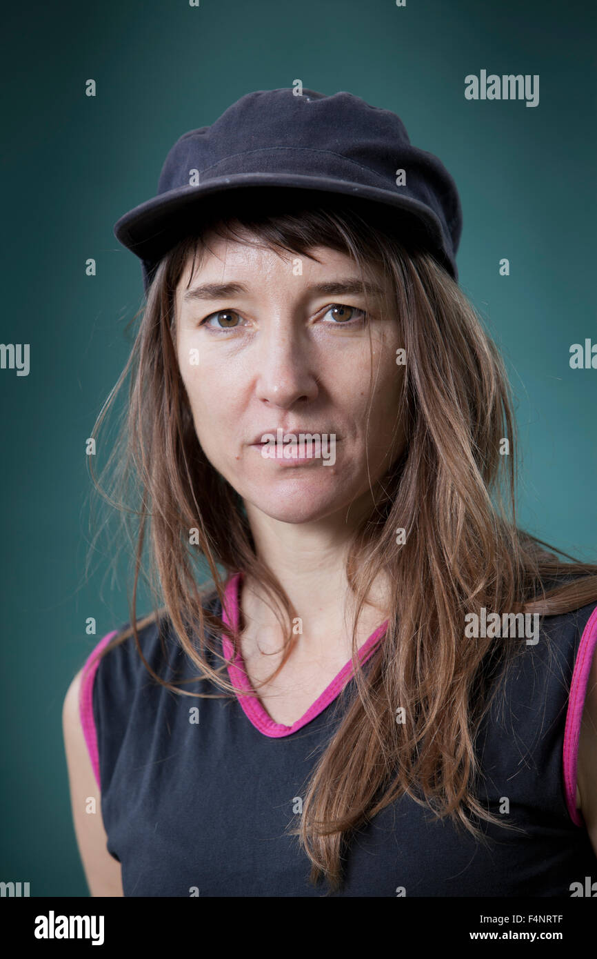 Emily Woof, the English actress and author, at the Edinburgh International Book Festival 2015. Scotland. 29th August 2015 Stock Photo