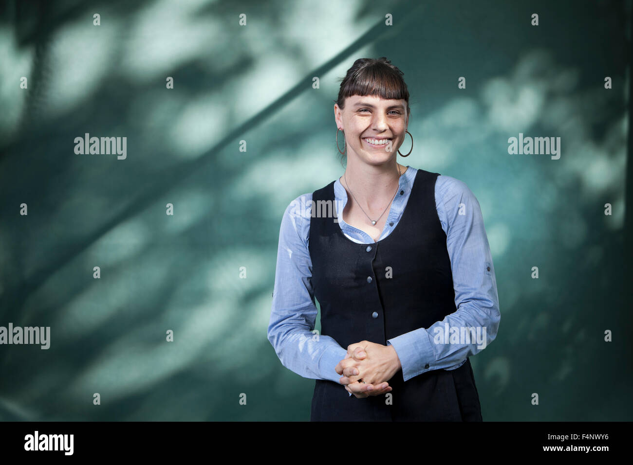 Anna Krien, the Australian author, at the Edinburgh International Book Festival 2015. Stock Photo