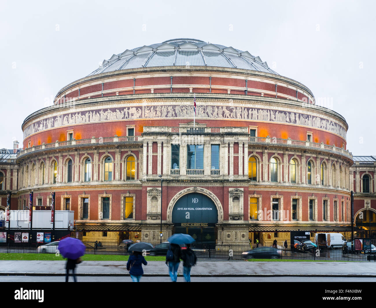 Royal Albert Hall, London, a concert hall opened in 1871 by Queen Victoria in memory of her late husband, Prince Albert. Stock Photo