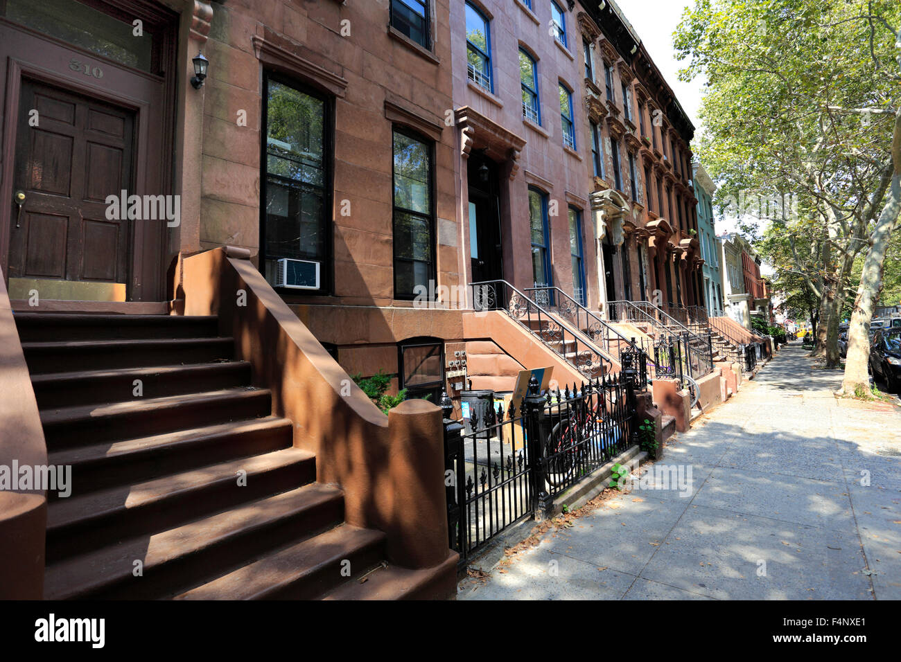 Brownstone apartments off Lafayette Ave. in the Fort Greene section of
