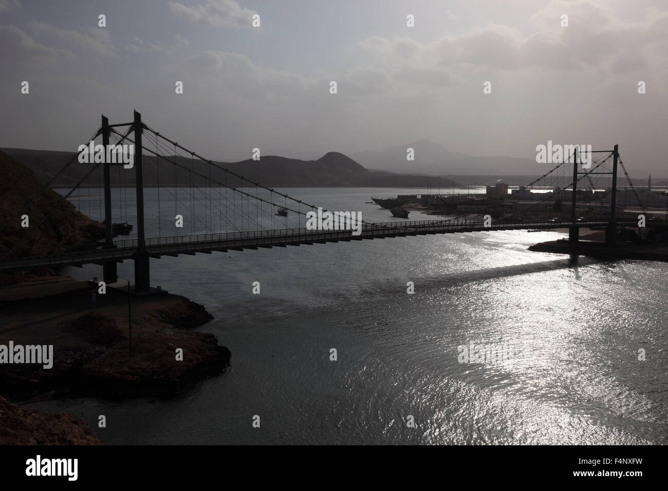Bridge with AlAyjah with Sur, Oman Stock Photo Alamy