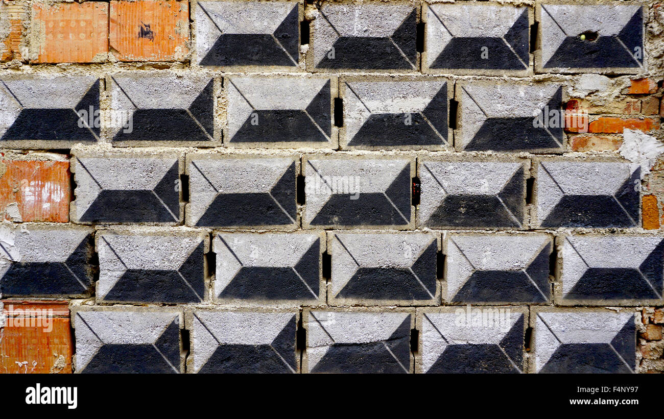 Cesky Krumlov castle wall pattern architecture Stock Photo - Alamy
