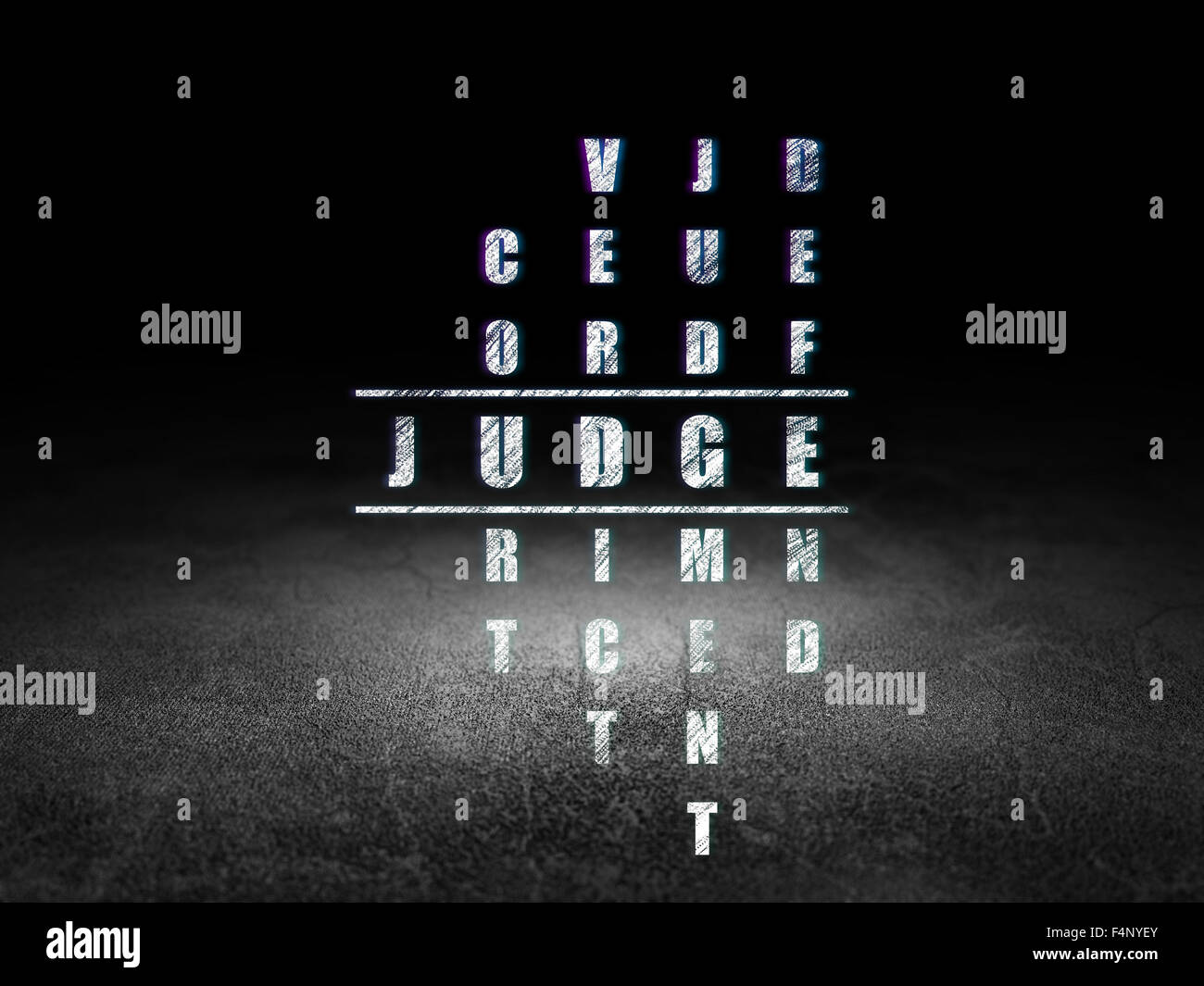 Law concept Judge in Crossword Puzzle Stock Photo Alamy