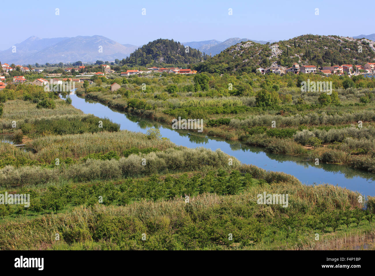 Neretva River Delta agriculture near Ploce, Croatia Stock Photo