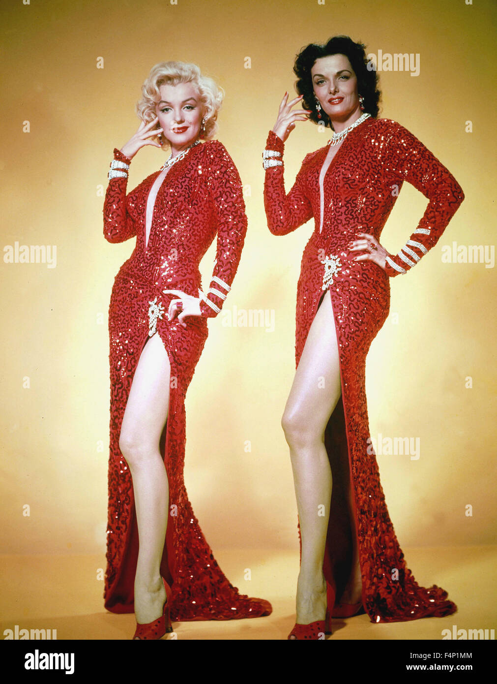 Marilyn Monroe Jane Russell Gentlemen Prefer Blondes 1953 Usa Director Howard Hawks Stock 5976