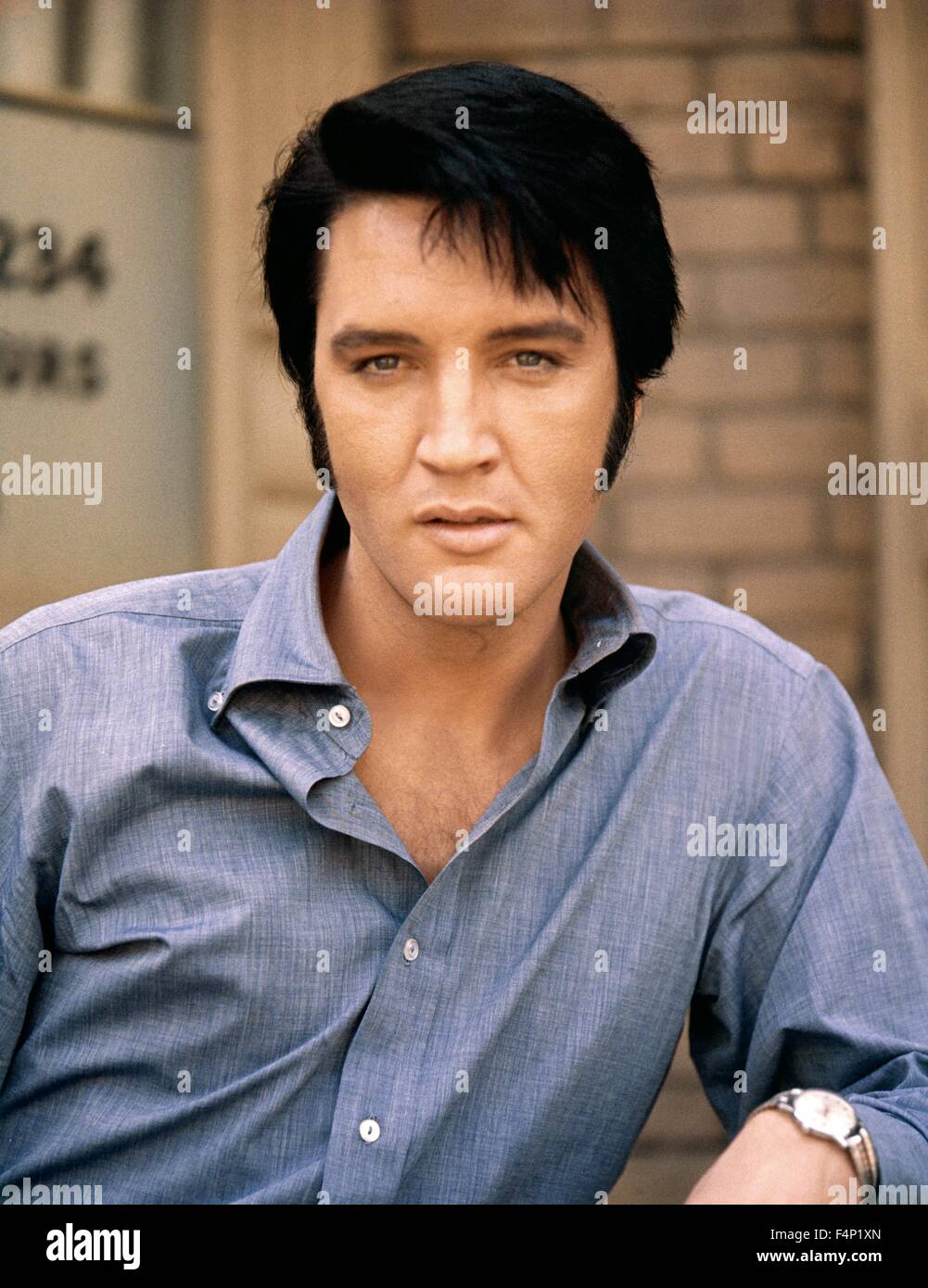 Portrait of Elvis Presley Stock Photo