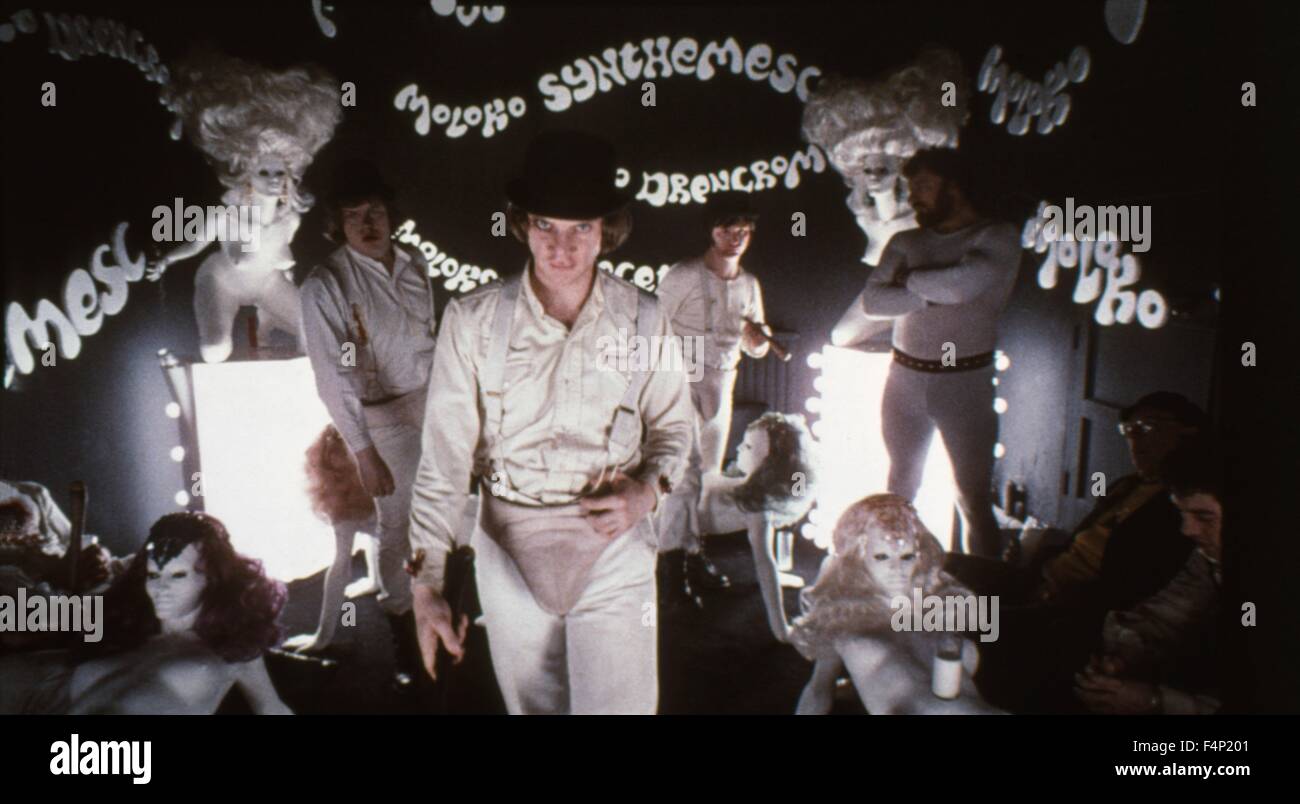Malcolm McDowell / A Clockwork Orange 1971 directed by Stanley Kubrick Stock Photo