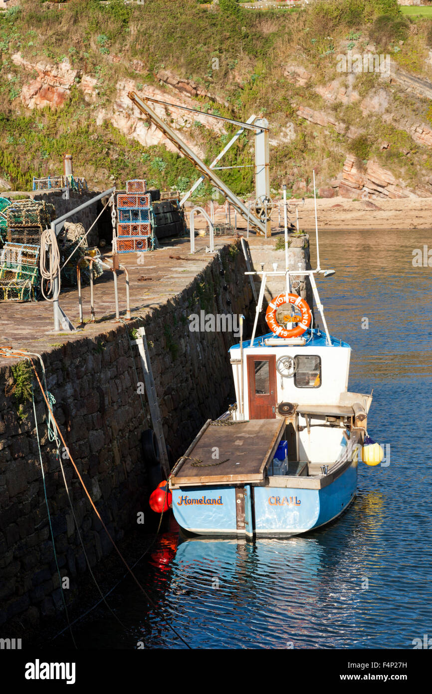 Morning light on the harbour in the small fishing village of Crail in the East Neuk of Fife, Scotland UK Stock Photo