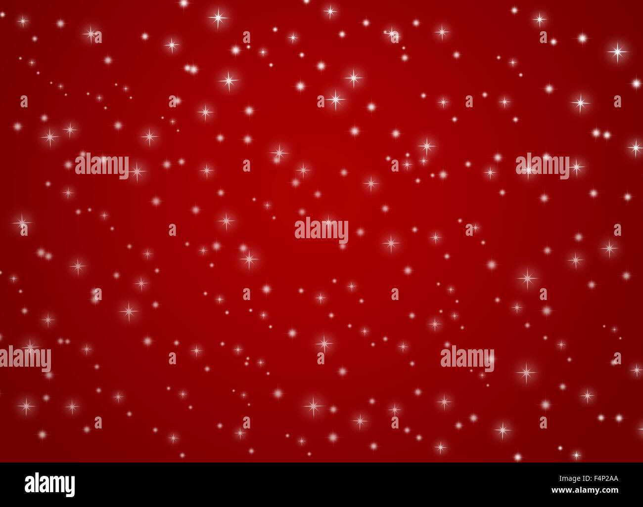 Stars on red christmas background Stock Photo