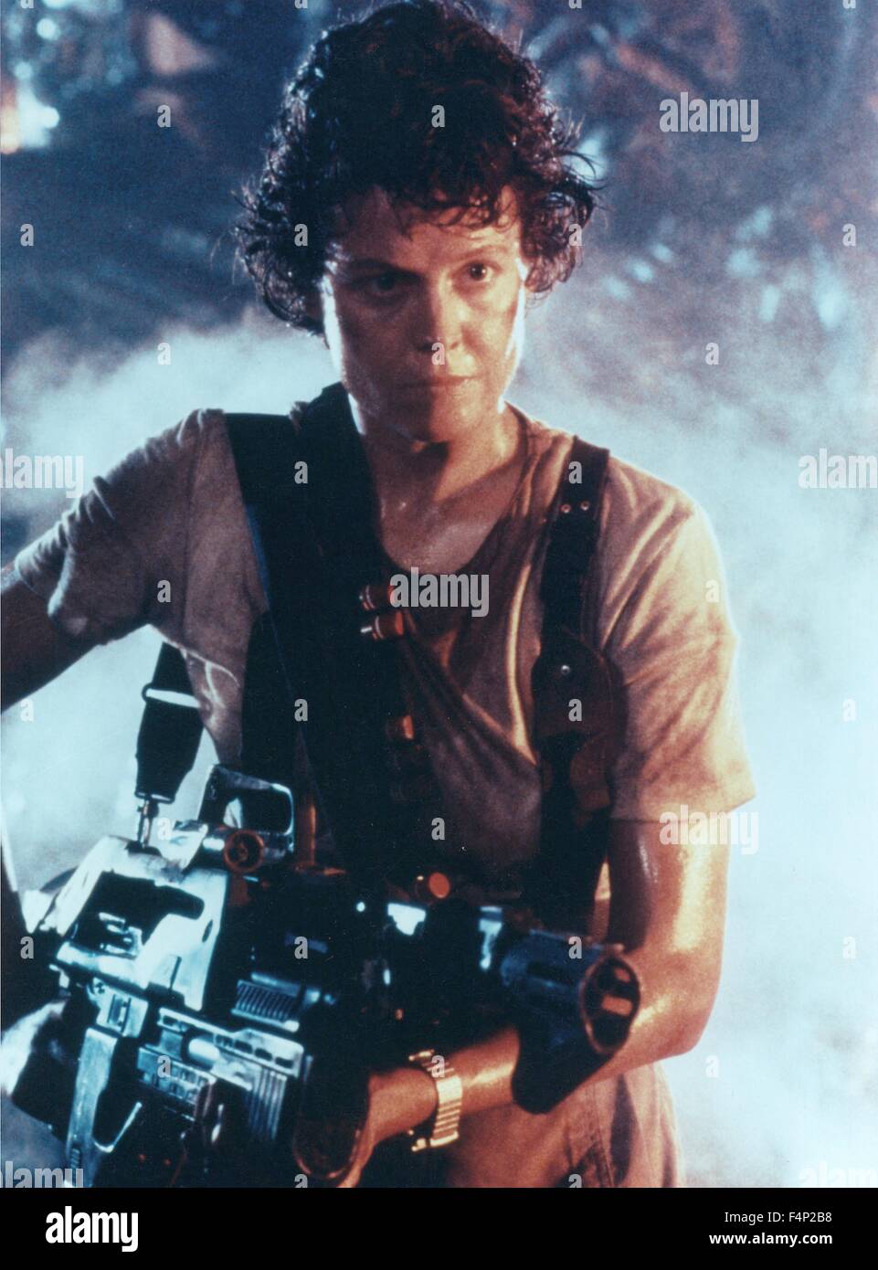 Sigourney Weaver / Aliens 1986 directed by James Cameron Stock Photo