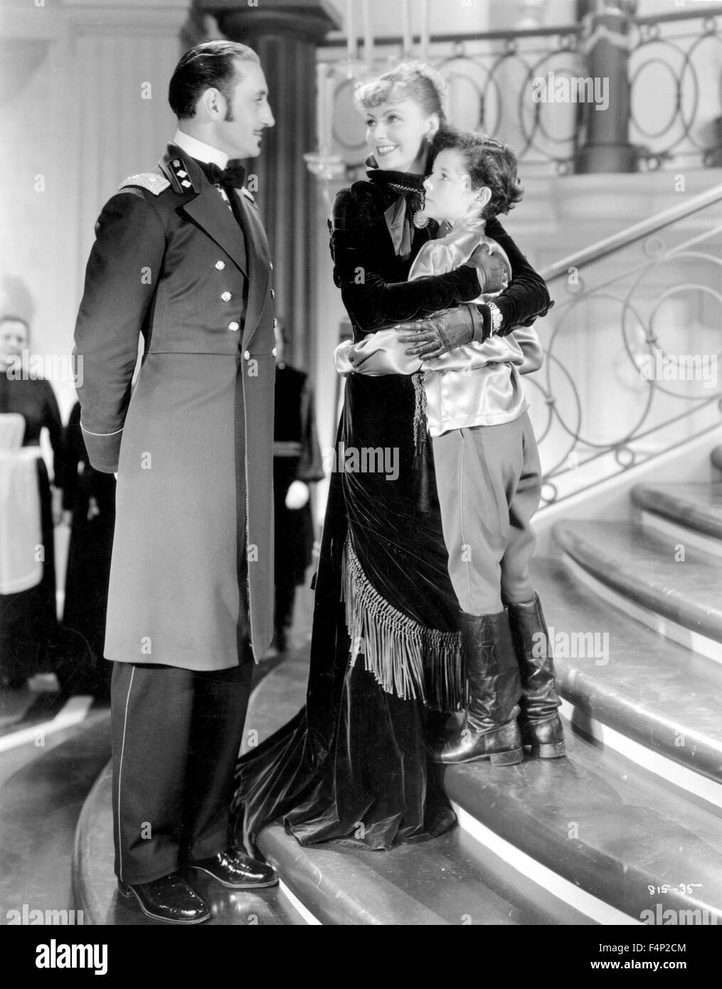 Basil Rathbone, Greta Garbo, Freddie Bartholomew / Anna Karenina 1935 directed by Clarence Brown Stock Photo