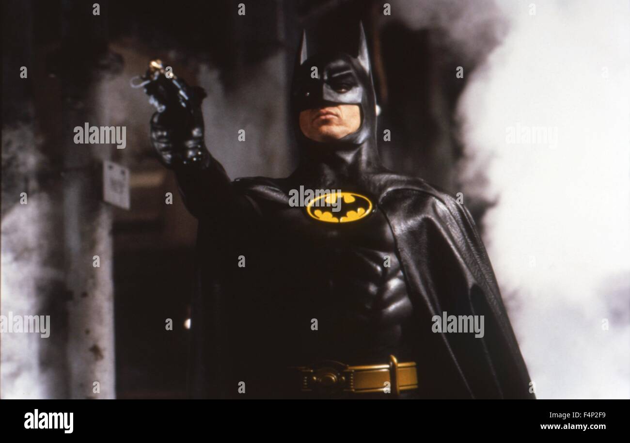Michael Keaton / Batman 1989 directed by Tim Burton Stock Photo