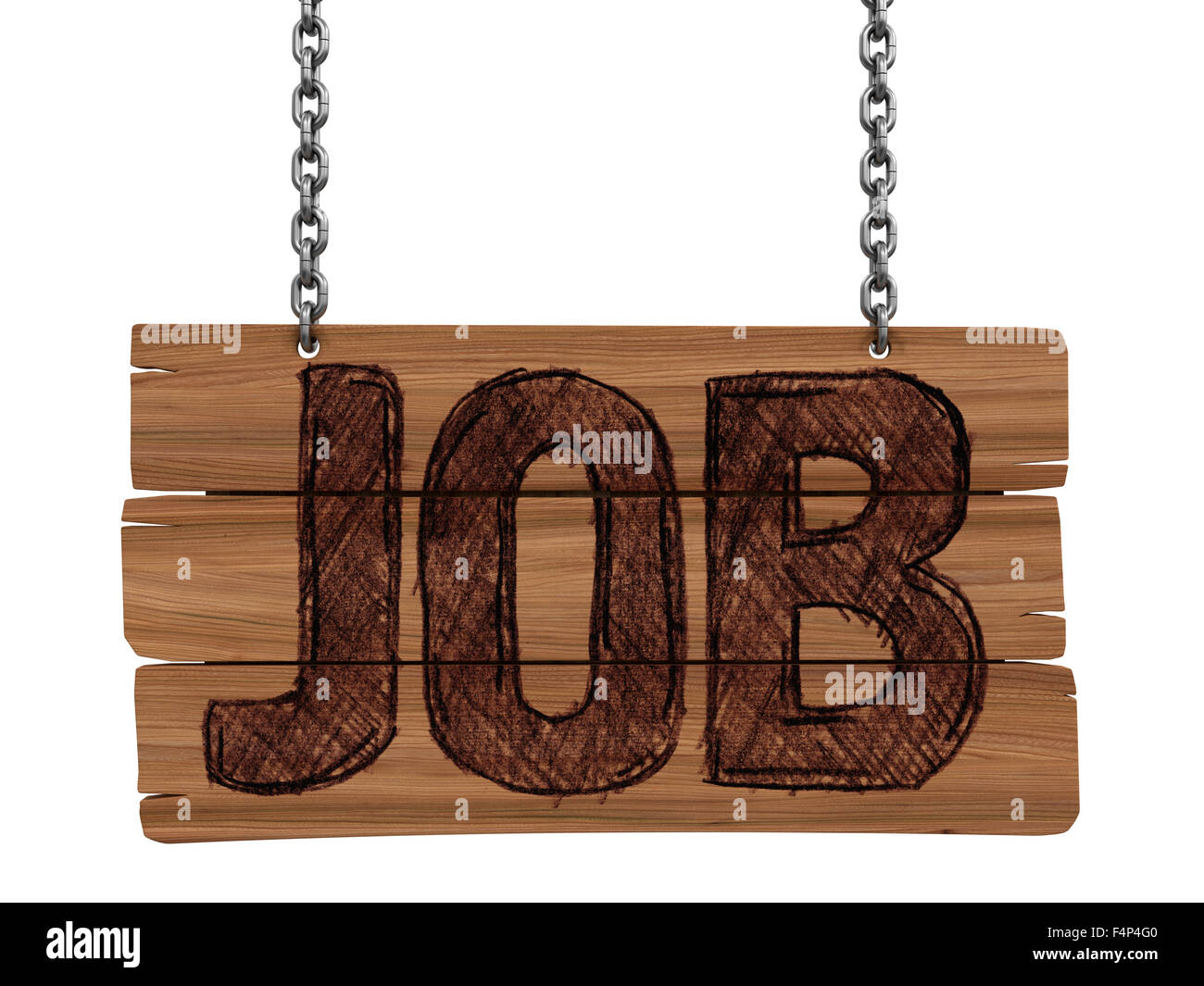 Wooden Blackboard with Job. Image with clipping path Stock Photo Alamy