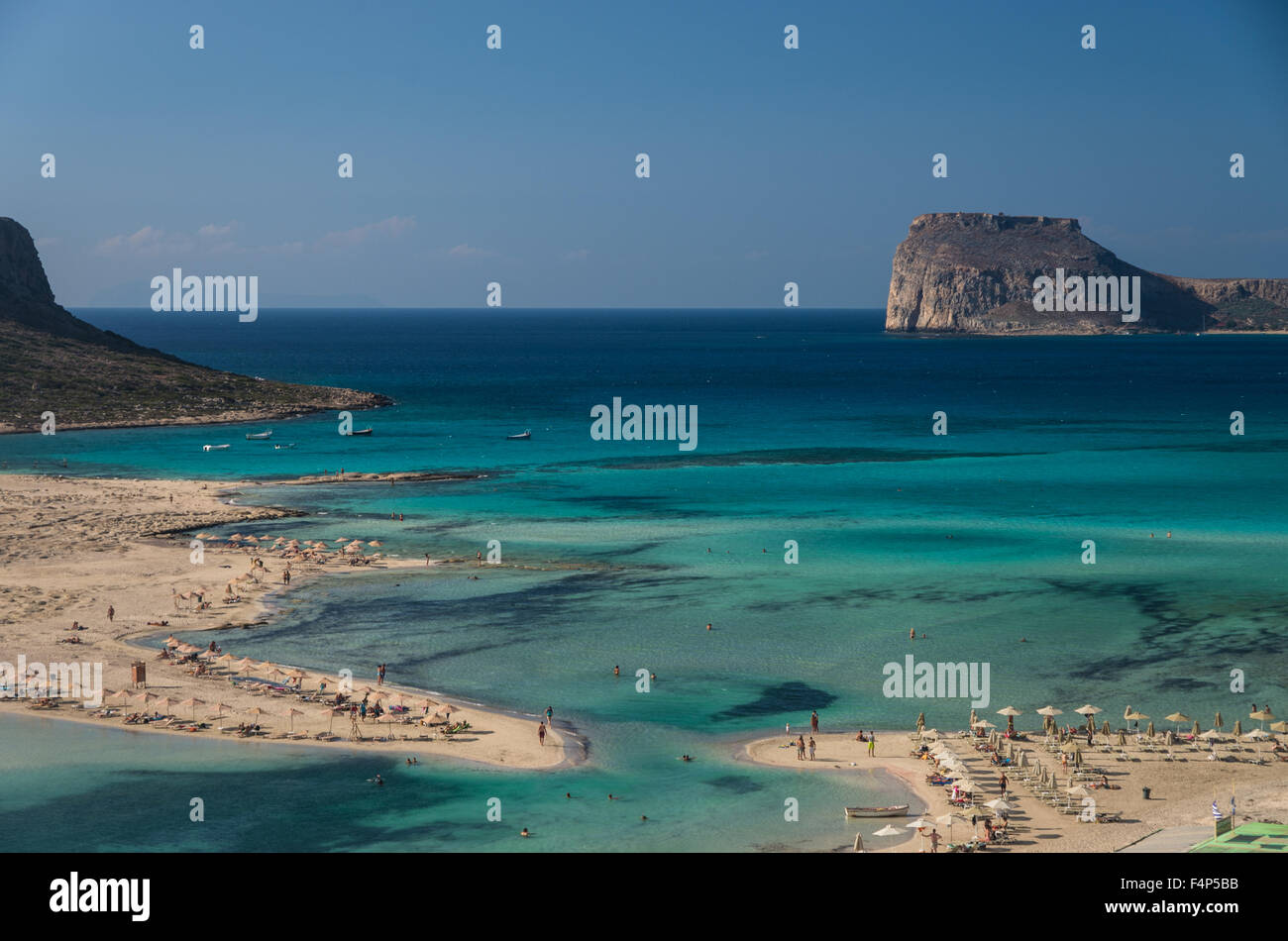 The wonderful lagoon of Balos beach in Crete Stock Photo