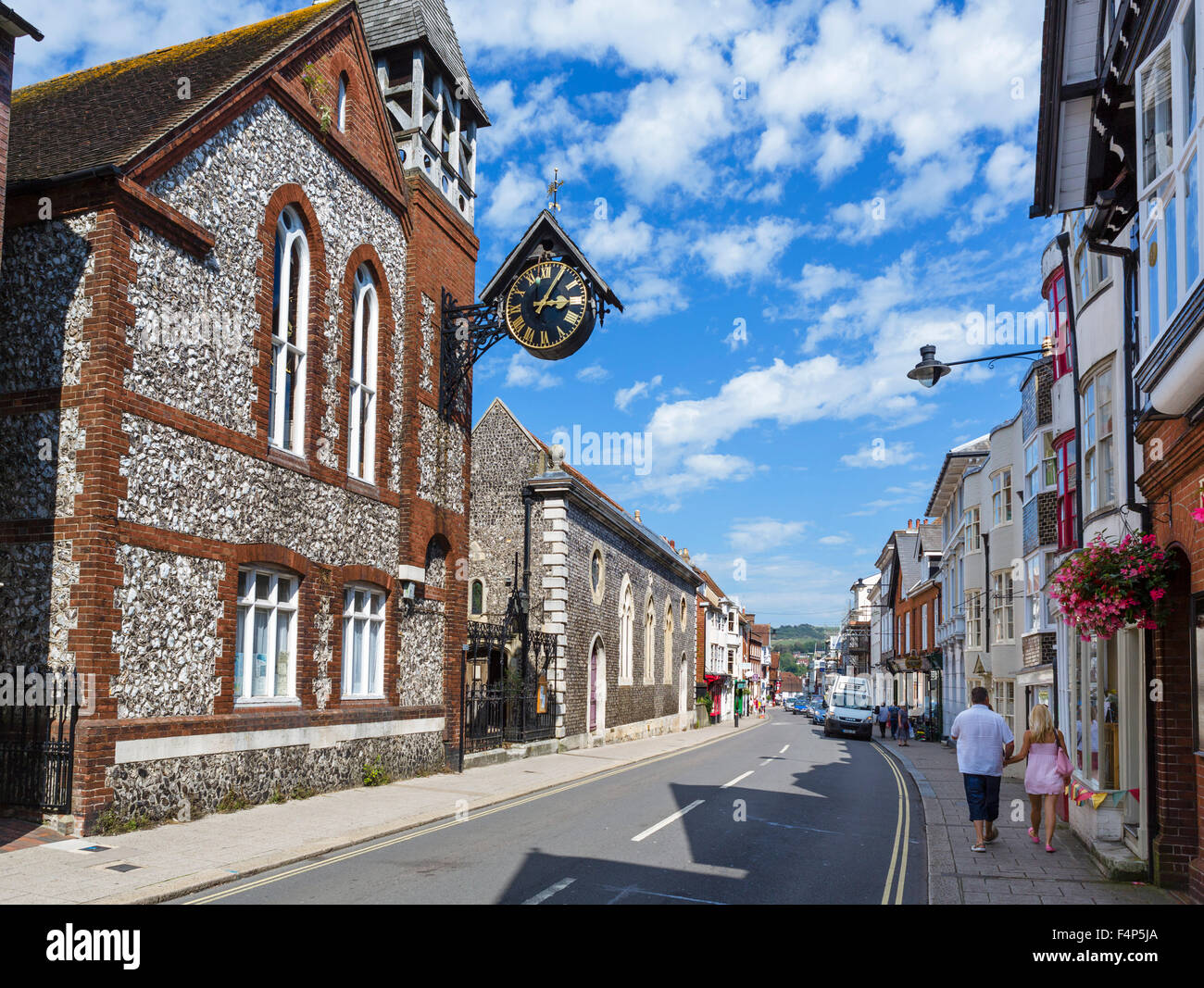 The High Street, Lewes, East Sussex England, UK Stock Photo