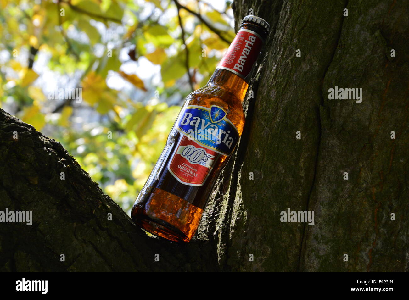 This bottle non alcoholic beer Bavaria is Netherlands.illustration