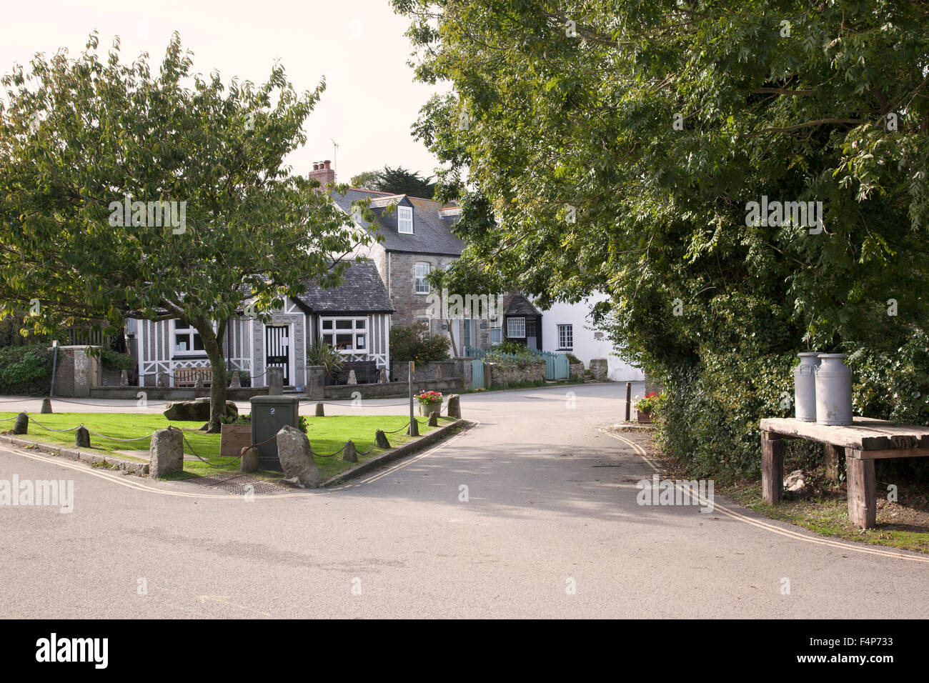 Crantock village, Cornwall, England, UK Stock Photo