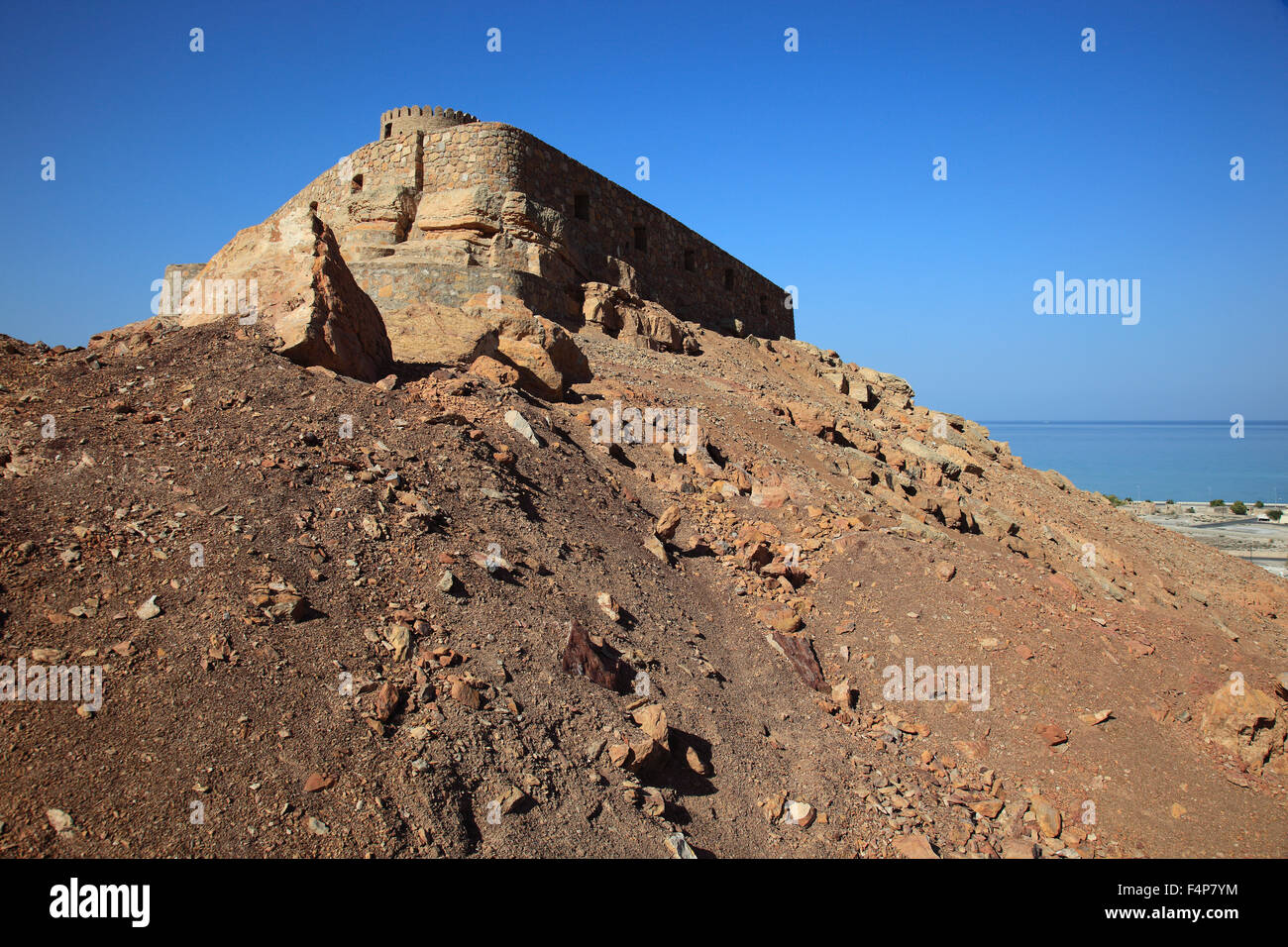 Al Qala fort, Bukha, Bucha, in the granny's niches enclave of Musandam, Oman Stock Photo