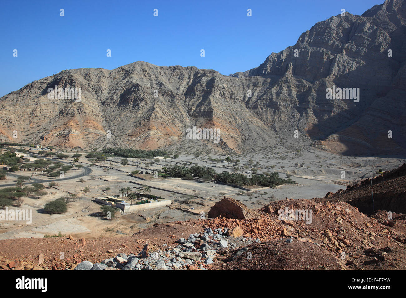 Bukha, in the granny's niches enclave of Musandam, Oman Stock Photo