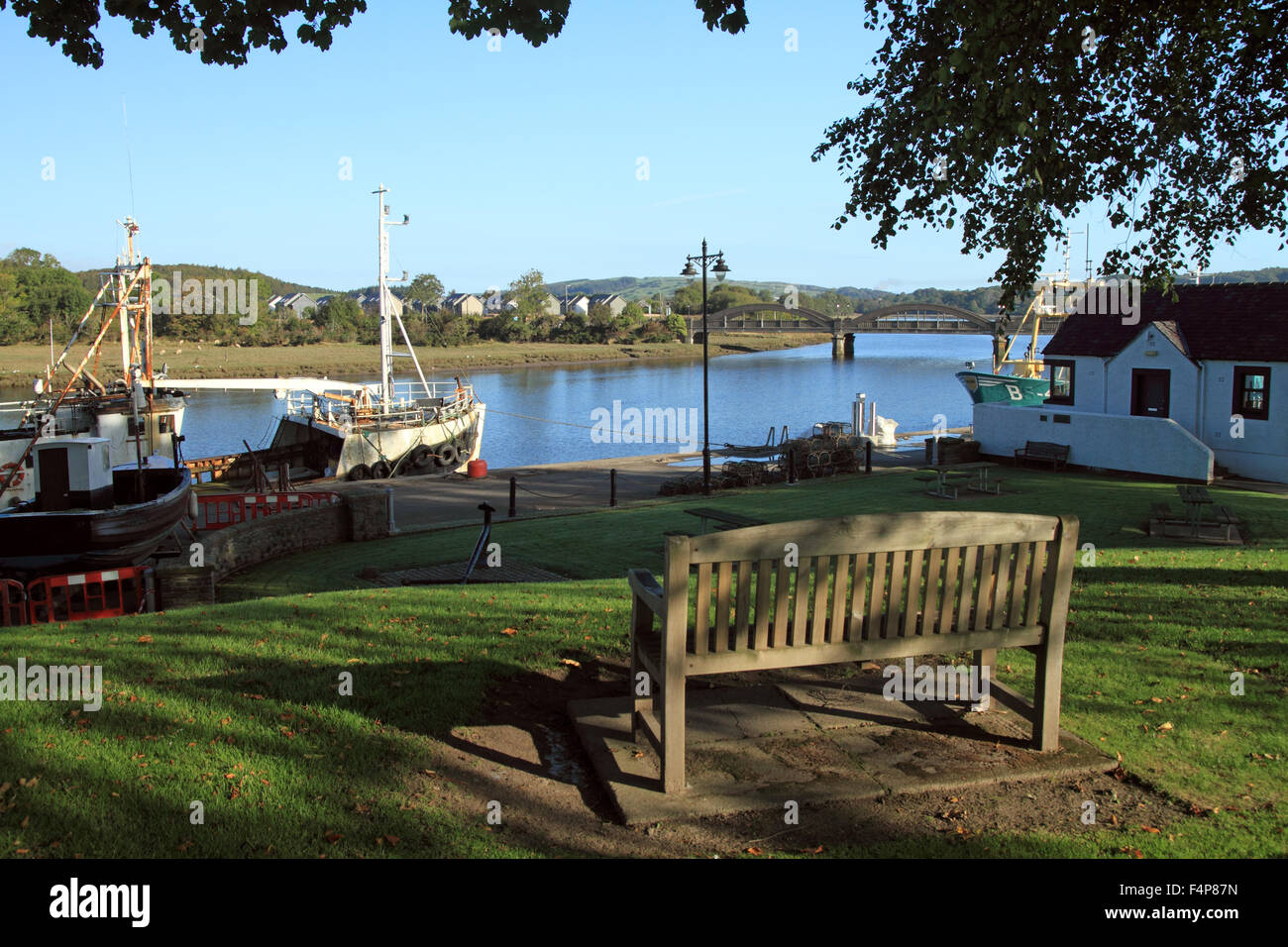 Kirkcudbright, Dumfries and Galloway, Scotland. View of the harbour and the River Dee Stock
