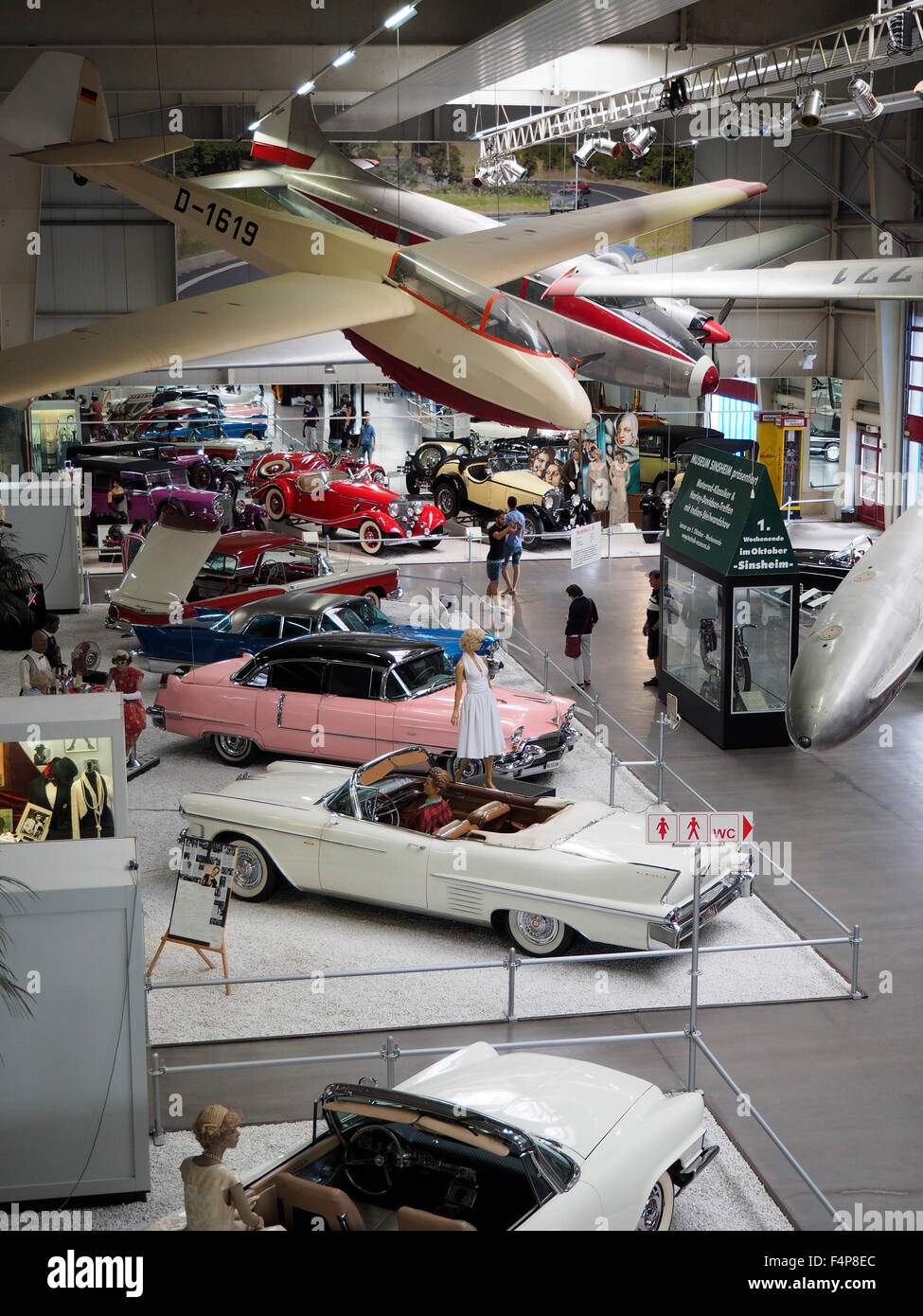Interior of the museum for technology in Sinsheim ('Auto & Technik Museum Sinsheim'), Germany. Stock Photo