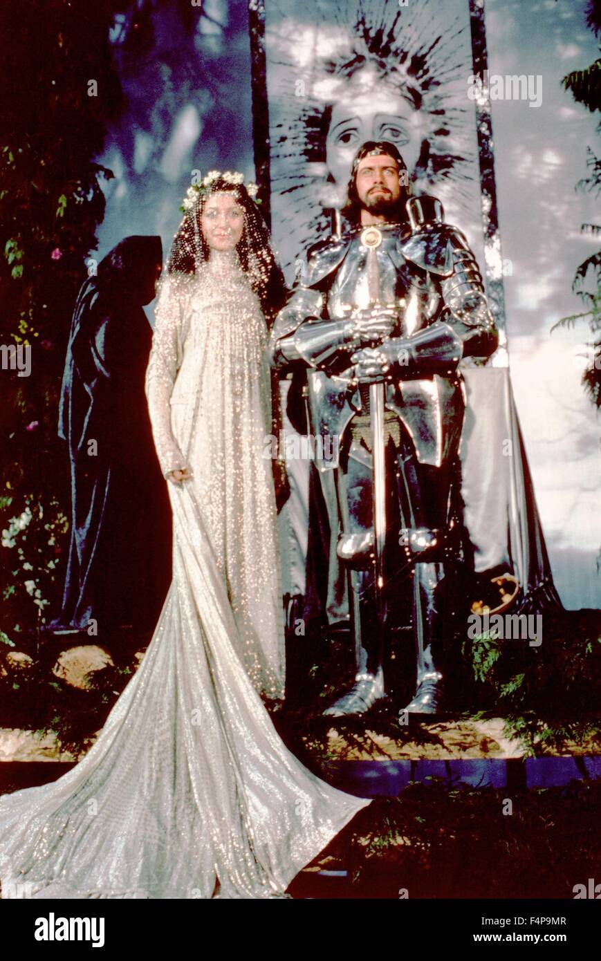Nigel Terry, Cherie Lunghi / Excalibur 1981 directed by John Boorman Stock Photo