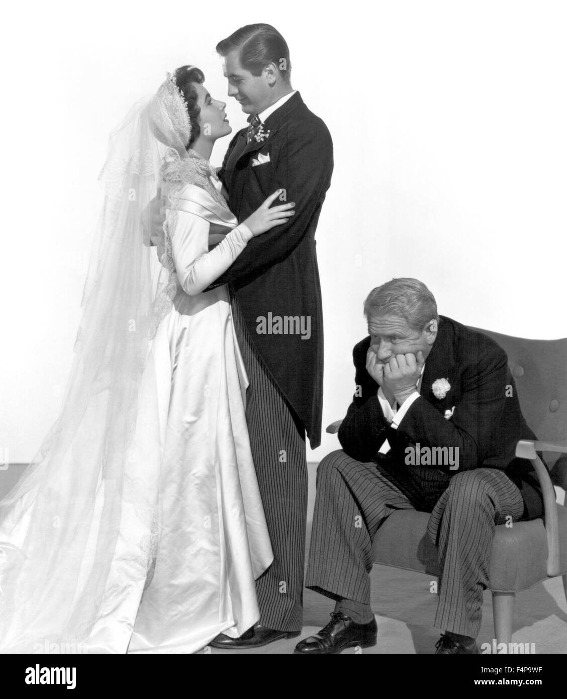 Elizabeth Taylor, Don Taylor, Spencer Tracy / Father of the Bride 1950 directed by Vincente Minnelli Stock Photo