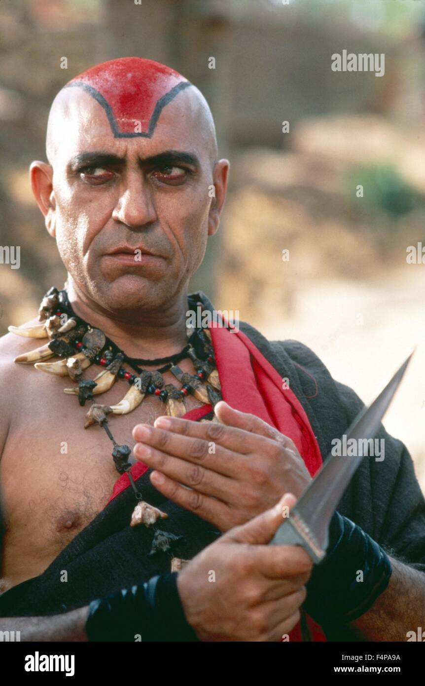 Amrish Puri / Indiana Jones and the Temple of Doom 1984 directed by Steven Spielberg Stock Photo
