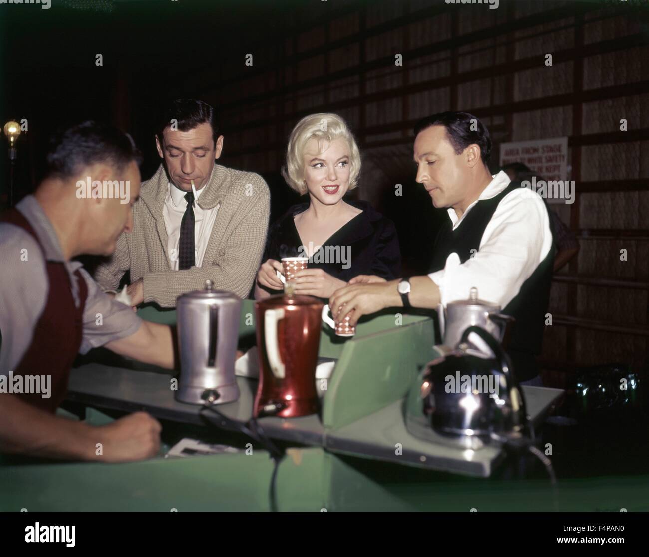 On the set, Yves Montand, Marilyn Monroe, Gene Kelly / Let's Make Love