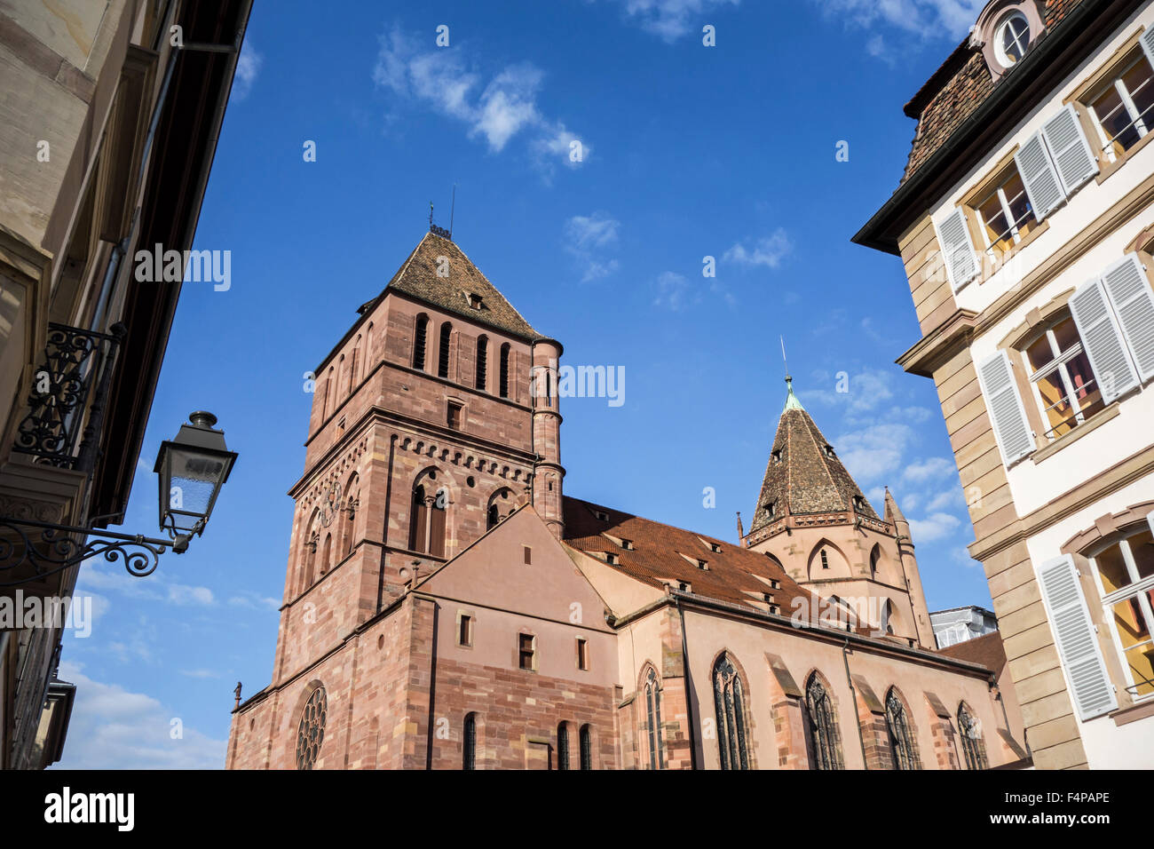 The  Lutheran church of St. Thomas / Église Saint-Thomas de Strasbourg, Alsace, France Stock Photo