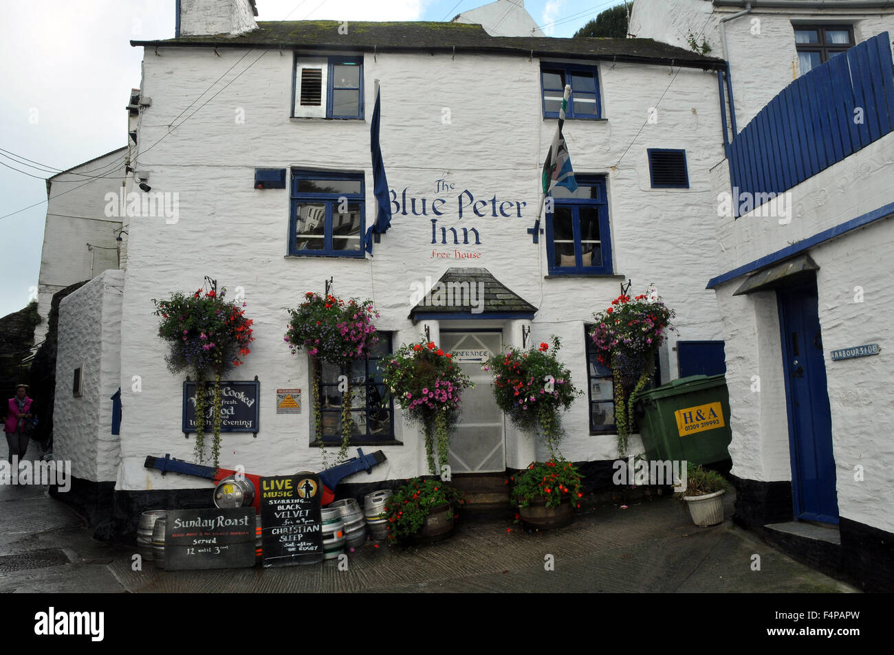 Blue Peter Inn, Polperro,  Cornwall , UK Stock Photo