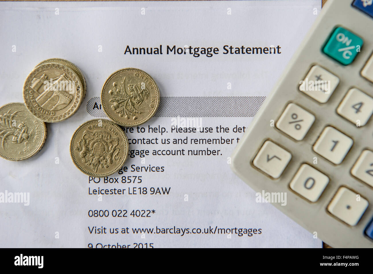 Mortgage statement Stock Photo